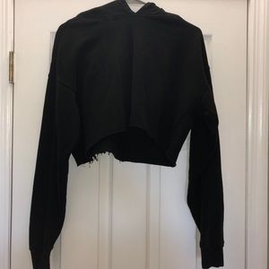 Cropped Black Hoodie
